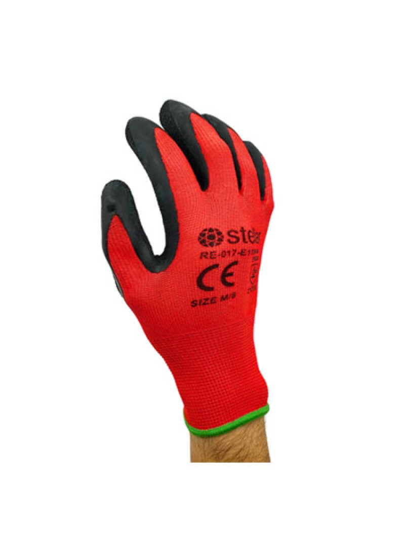 Polyester Crinkle Latex Coated Gloves-Small