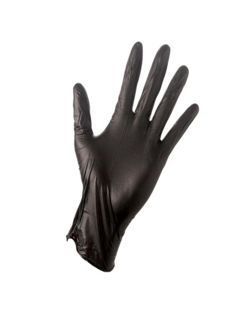 Black Nitrile Gloves PF 8mil XL-100/Box