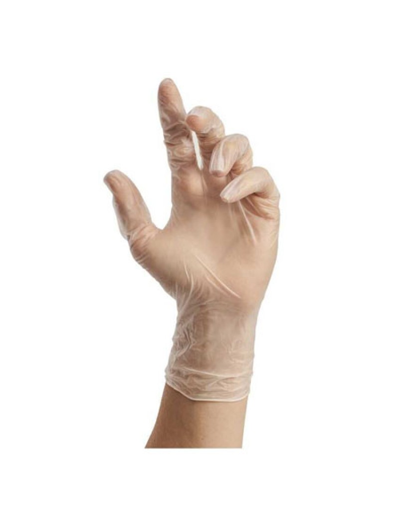 Clear 4Mil Vinyl Gloves Powder Free-M