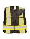 Black 100% Polyester Soft Mesh Safety Vest