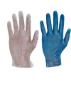 Vinyl Glove Clear/Blue 4mil.